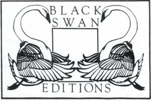 Black Swan Editions logo, or imprimateur, on white background